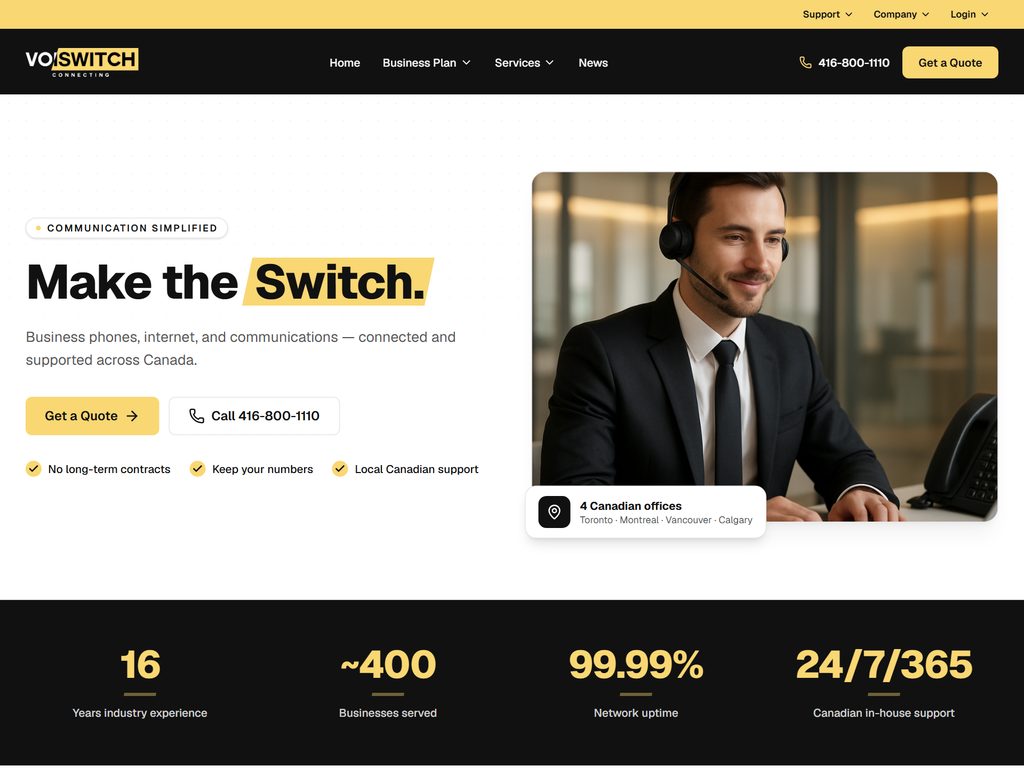 Website built by Voihost for Voiswitch
